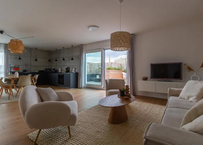 Penthouse-ferienwohnung Mit Dachterrasse Wlan Smart-tv Ueberdachter Parkplatz Wallbox *